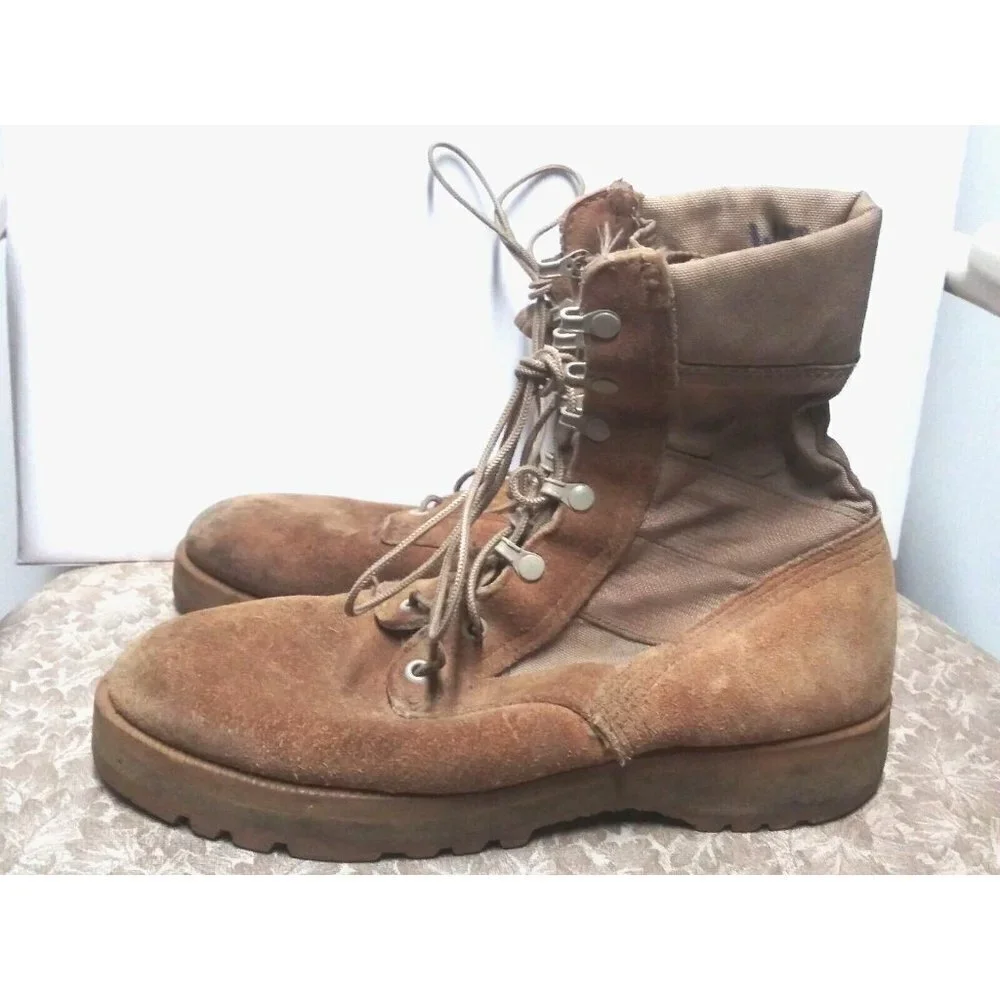 ALTAMA Tactical Combat Boots Men's 9M Military Army Hiking Work Lace-up Tan beig